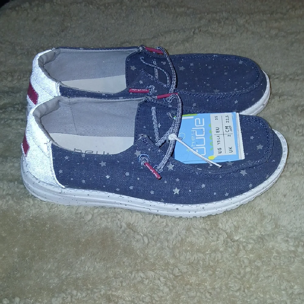 Hey Dude Blue Moccasins Lightweight Casual Shoes